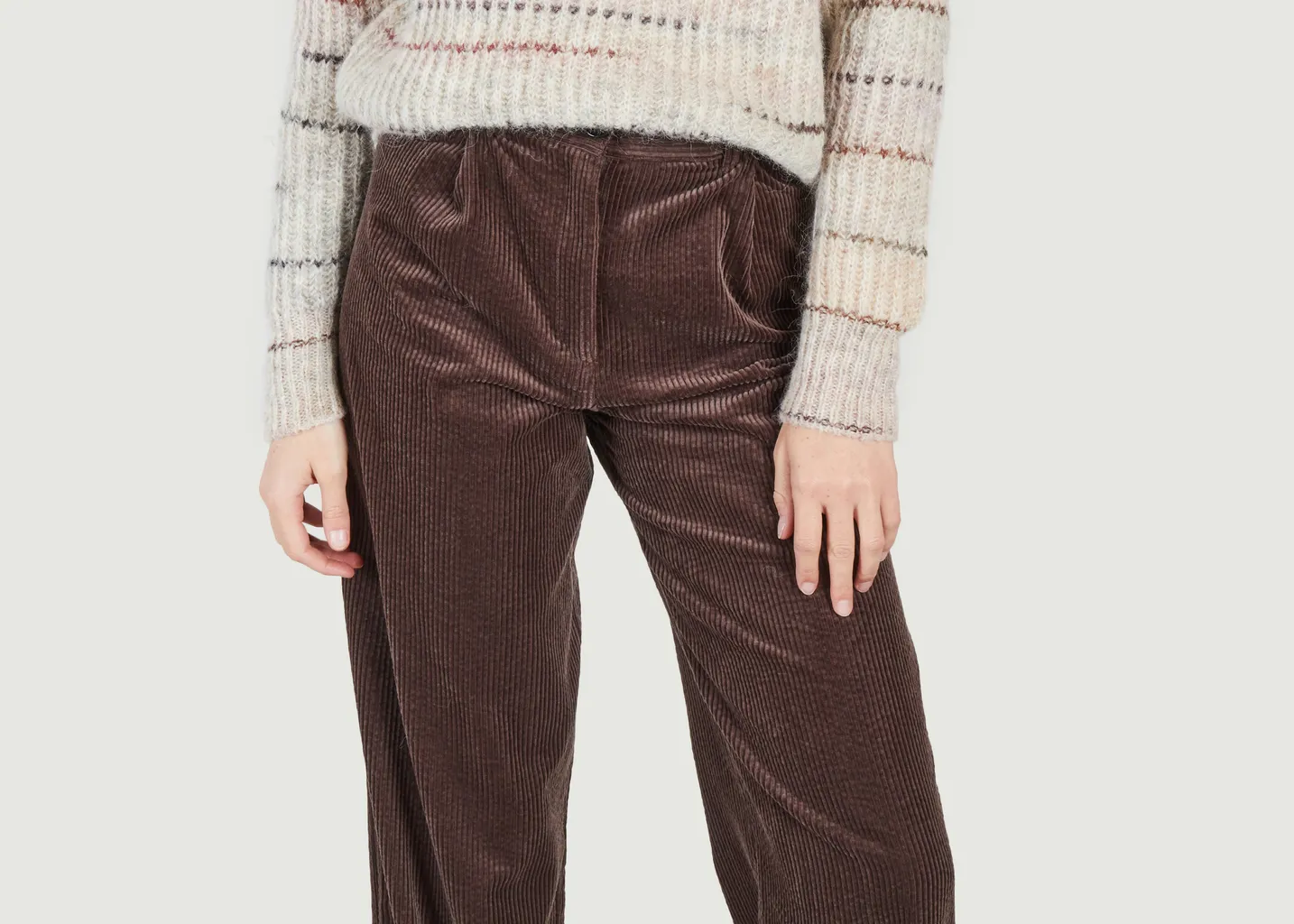 Pantalon large en velours côtelé Insta Hello Sessun