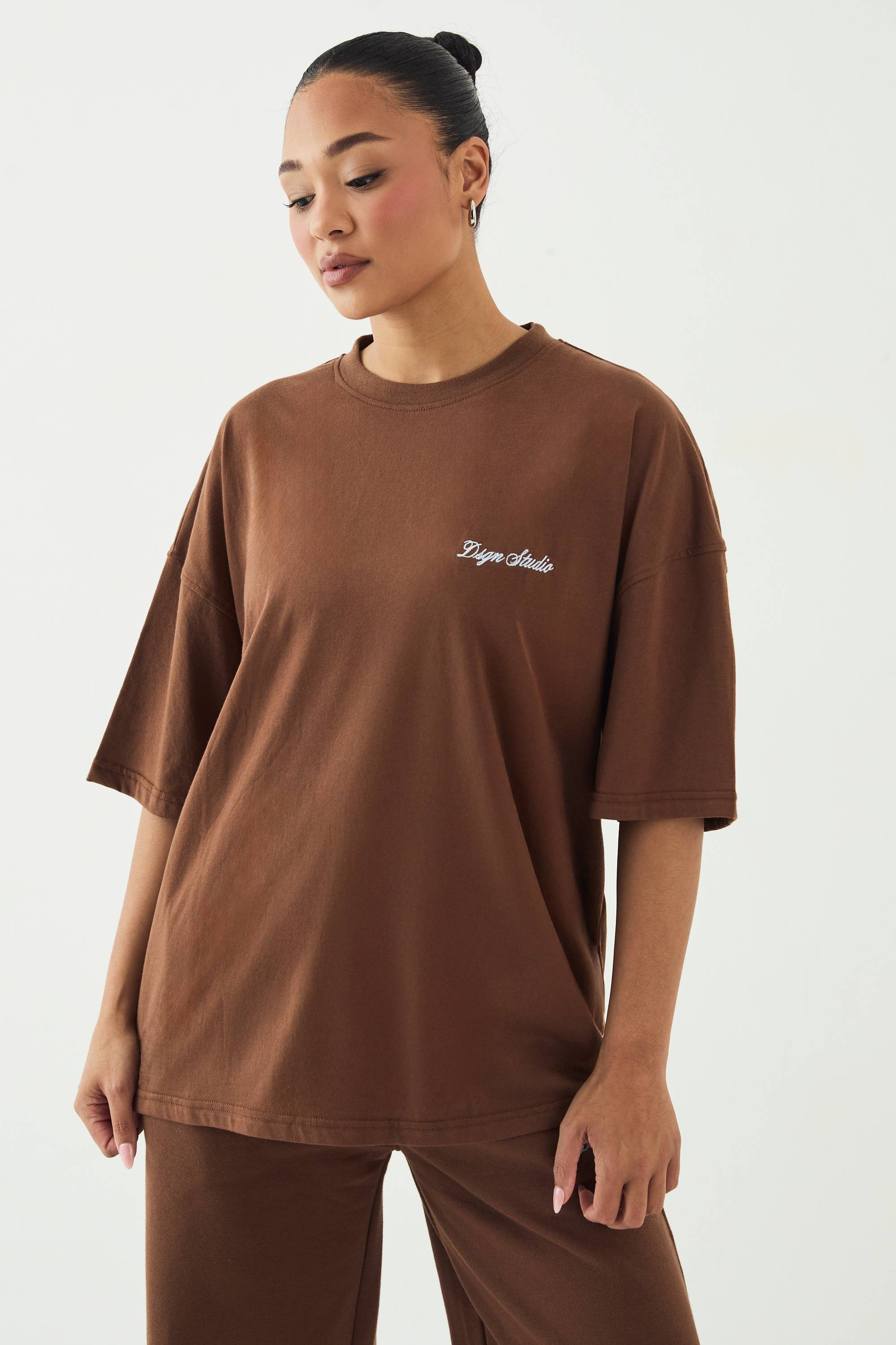 T-shirt Oversize Brodé Script Dsgn Studio