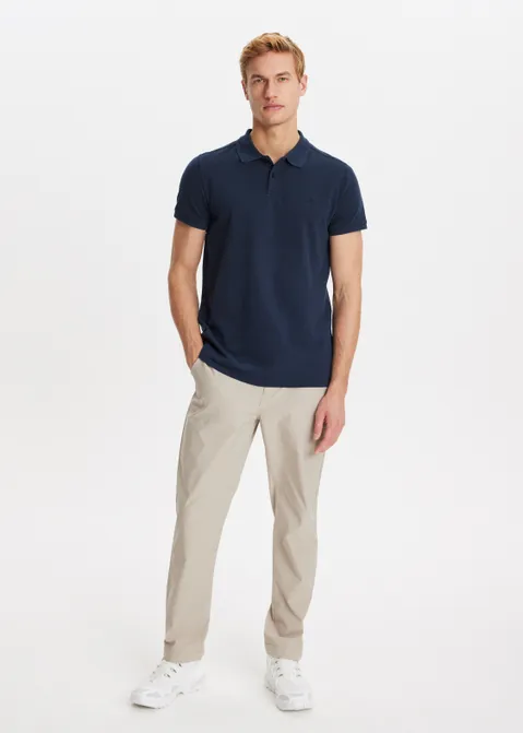 Polo met logo print blauw (BLW.D)