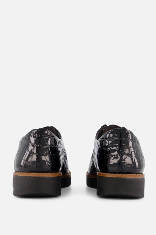 Feyn Veterschoenen zwart Lak