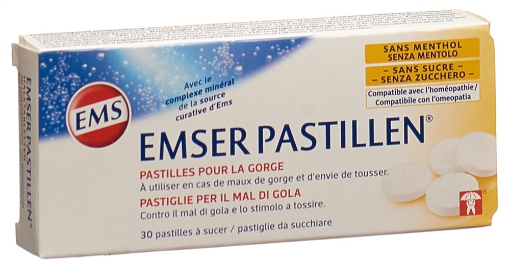 EMSER PASTILLEN Pastillen zuckerfrei ohne Menthol Blist 30 Stk