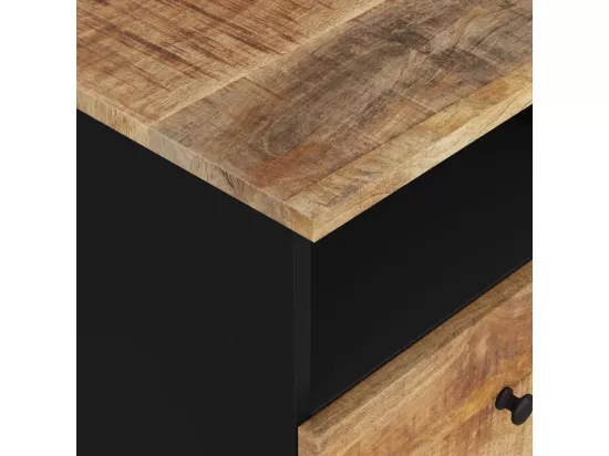Tables de chevet 2 pièces Bois de manguier solide et d'ingénierie