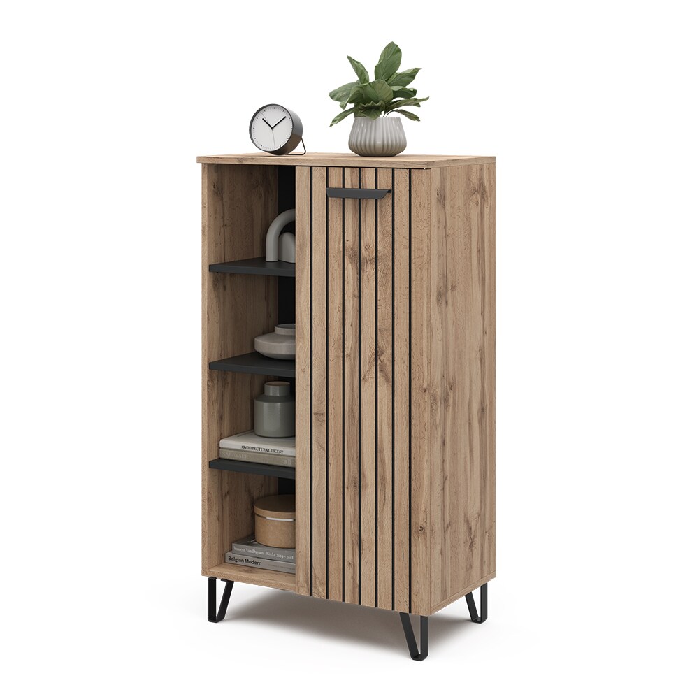 Vicco Sideboard Amber Eiche Wotan 60 x 110 cm mit 2 Türen