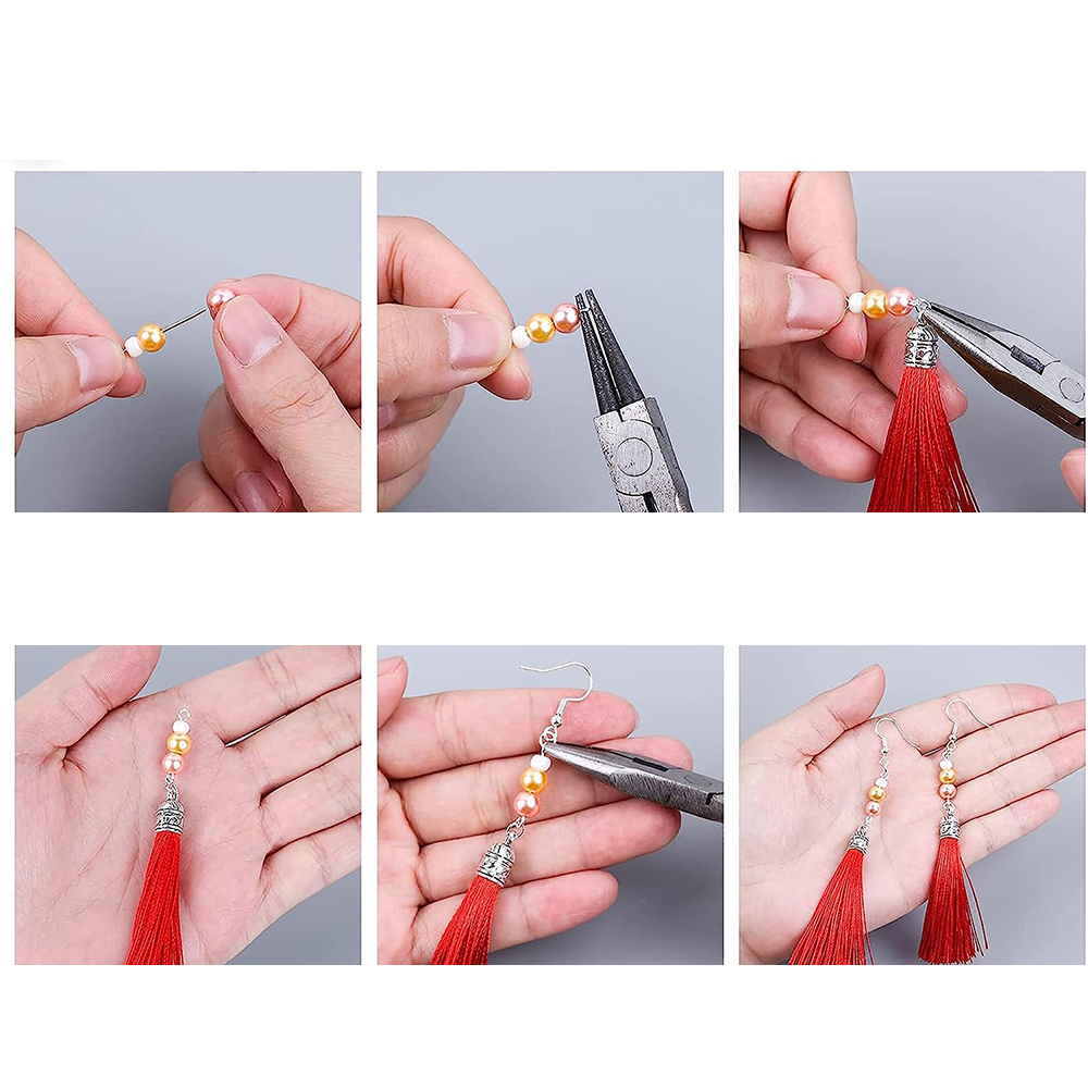 (140er Set) 8mm Deko Perlen DIY Bastel Schmuck Zwischenperle im Perlmutt Look für Armband / Kette