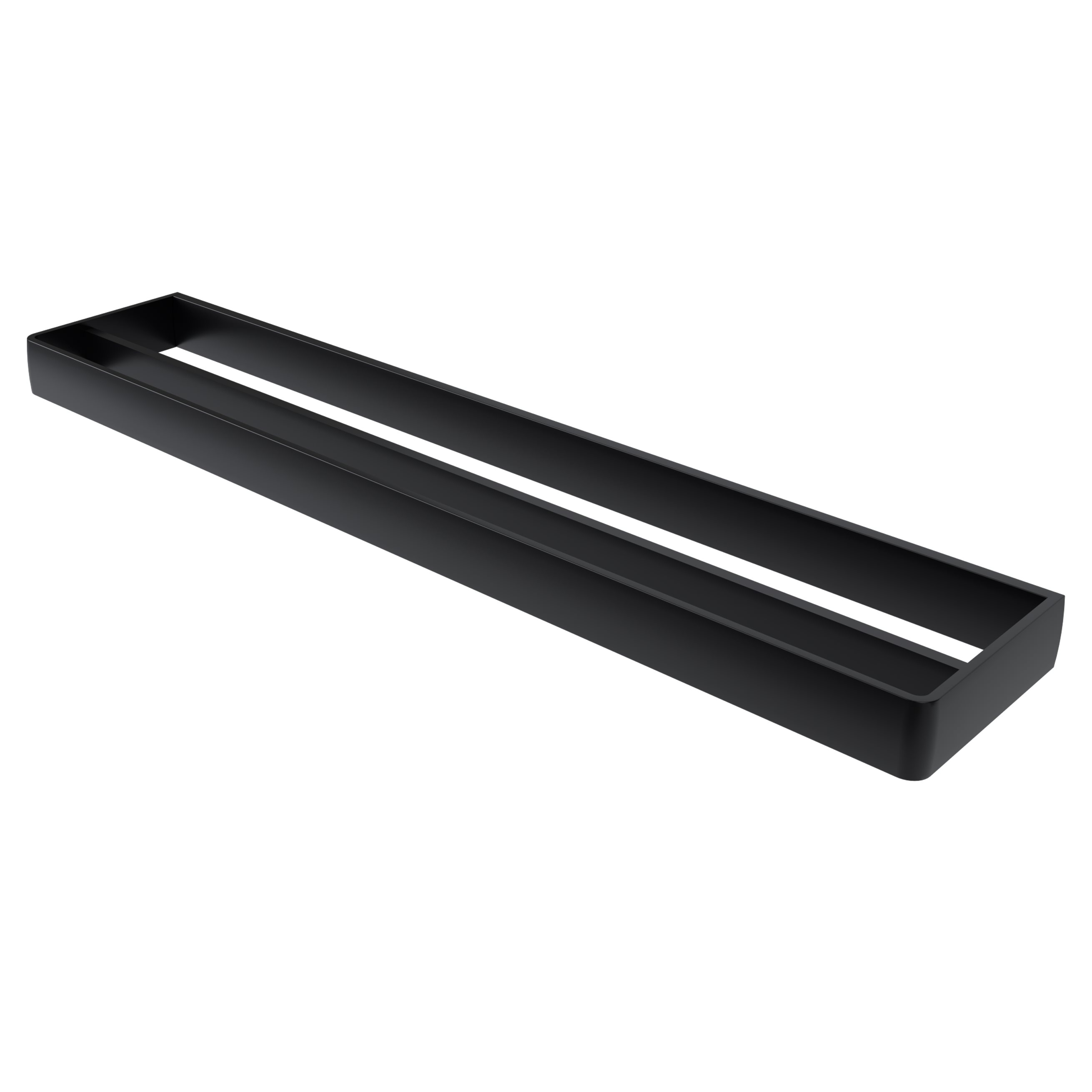 Haceka Aline dubbele handdoekhouder 60cm mat zwart