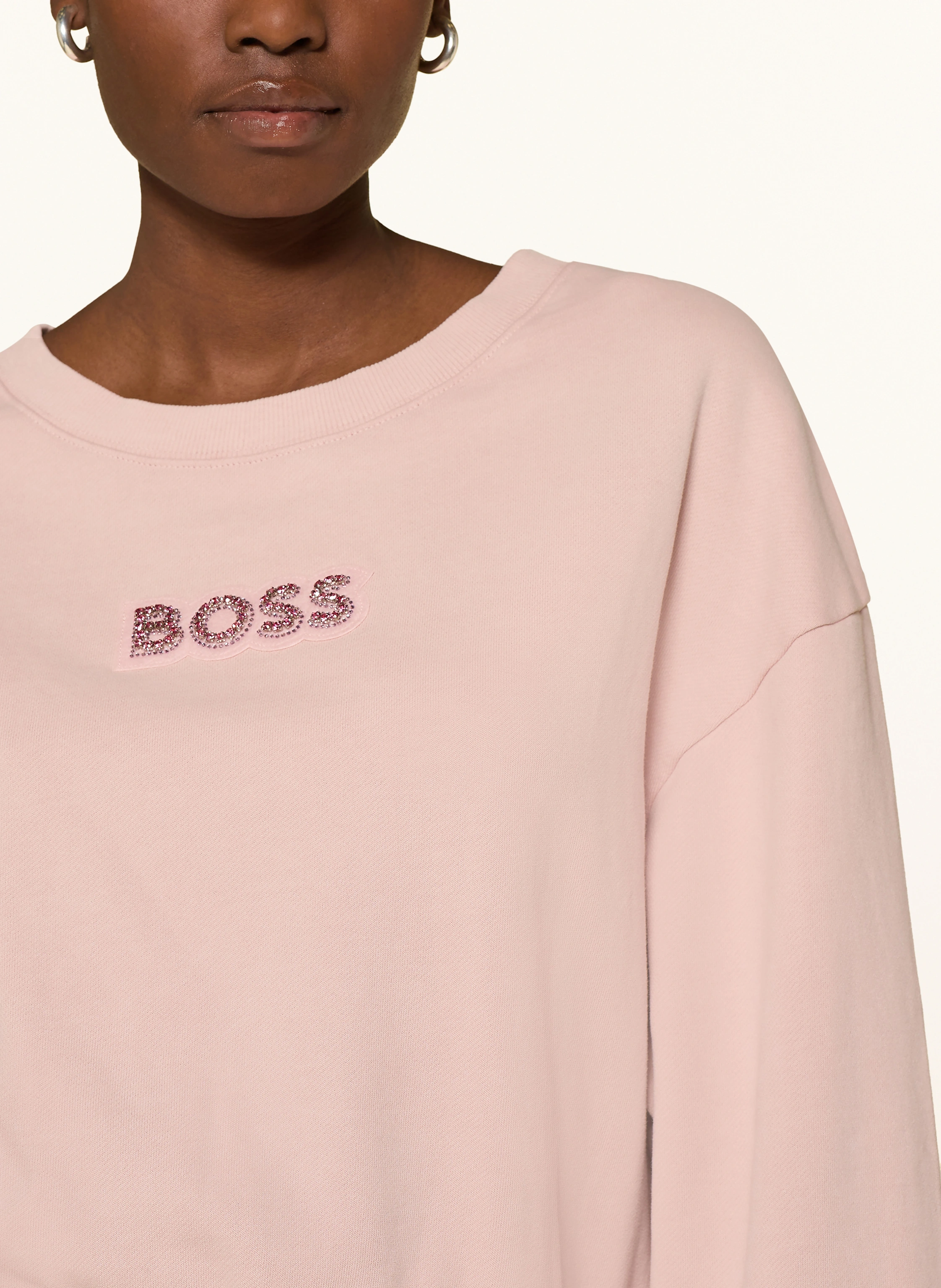BOSS Sweatshirt ELAY mit Schmucksteinen