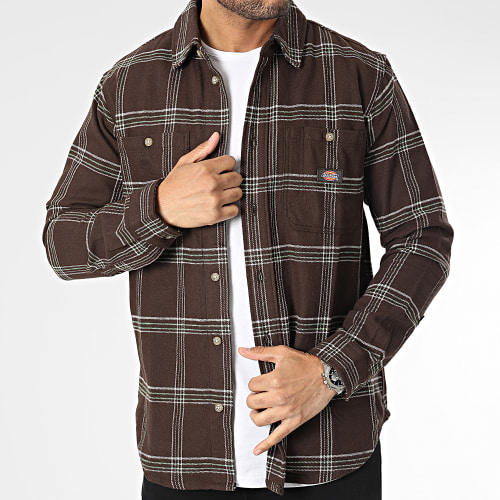 Chemise Manches Longues A Carreaux Warrenton A4Y7G Marron