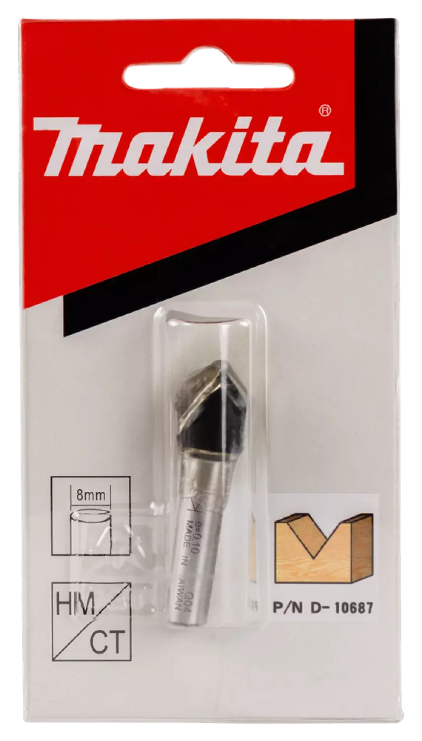 Makita D-10687 V-groeffrees 12,7 90gr S8