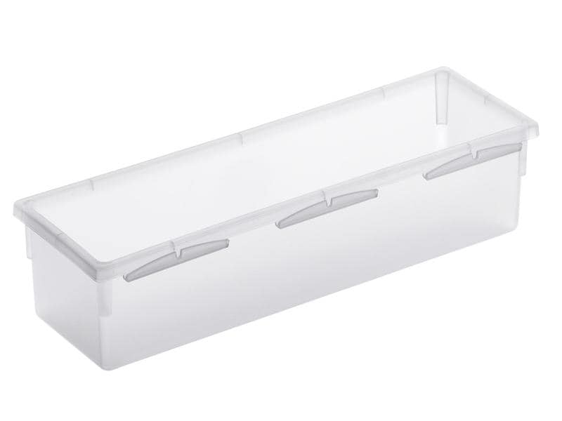 Rotho Ordnungssystem Basic 23 x 8 cm Transparent Schubladeneinteiler zur systematischen Aufbewahrung