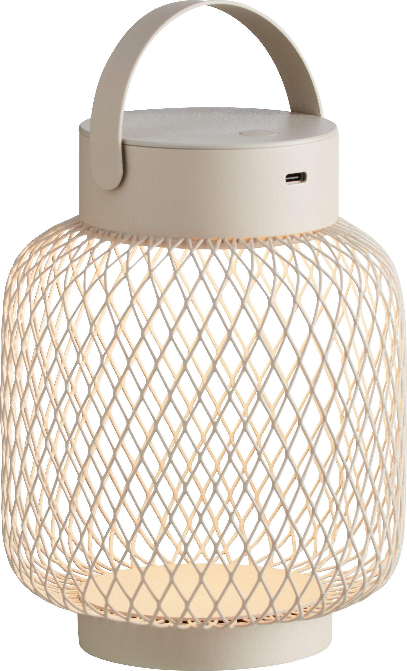 KALI Tischleuchte - Beige / B: 14.0 cm x H: 18.5 cm