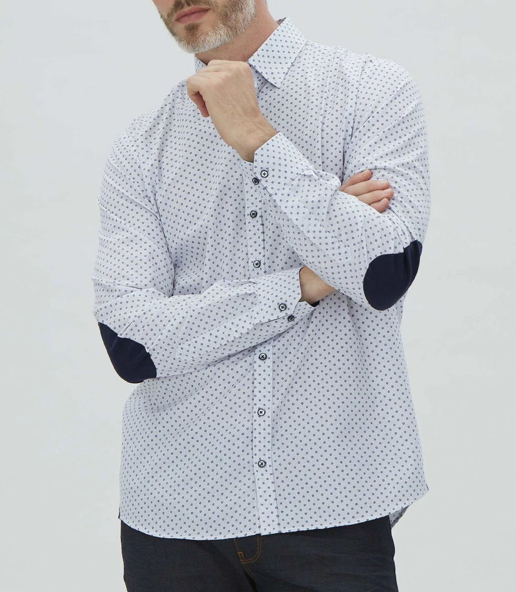 Chemise casual en coton marine 
