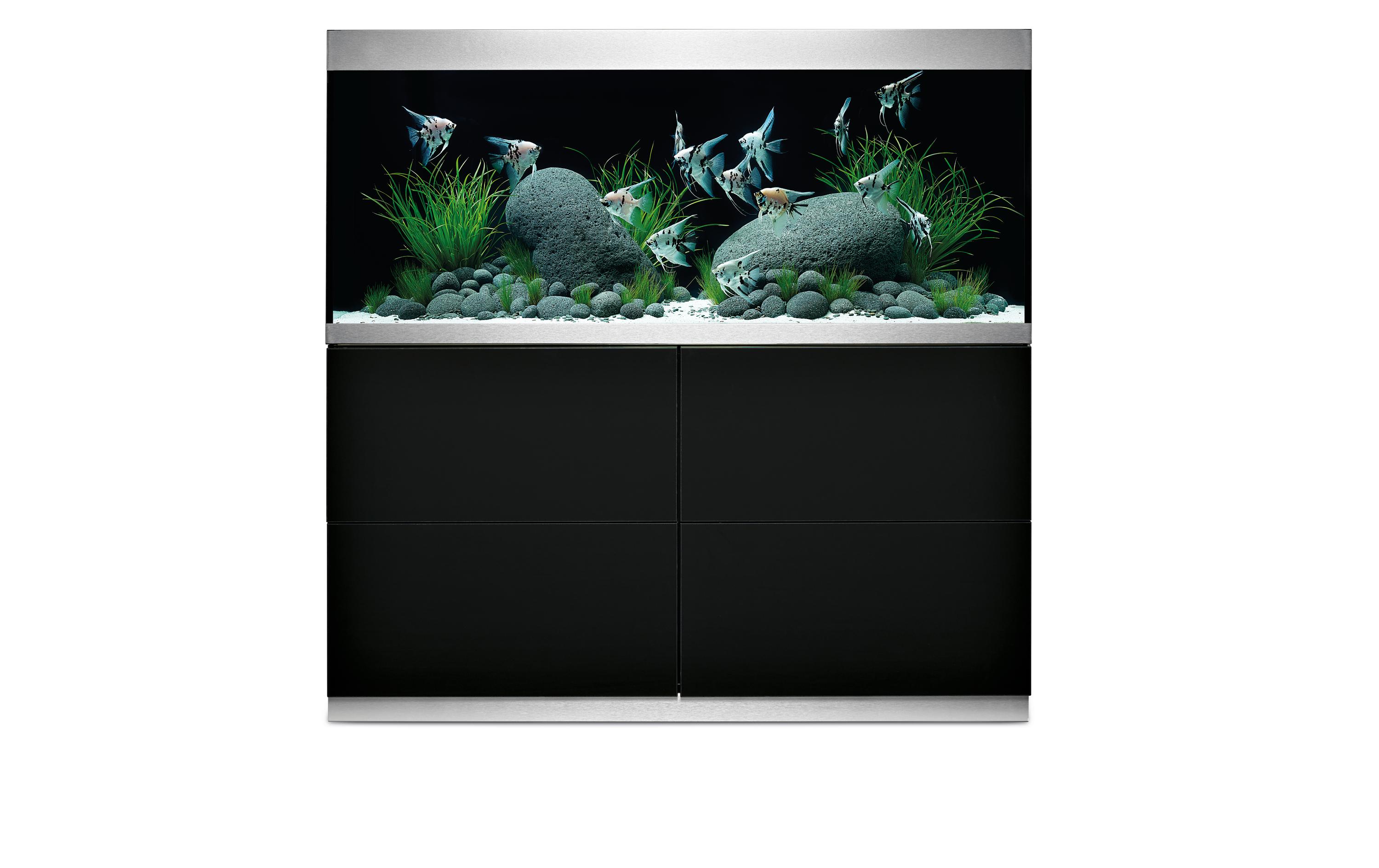 Aquarienkombination HighLine optiwhite 400, Schwarz, 413 l<br>HighLine Aquarien aus Optiwhite-Glas mit Unterschrank