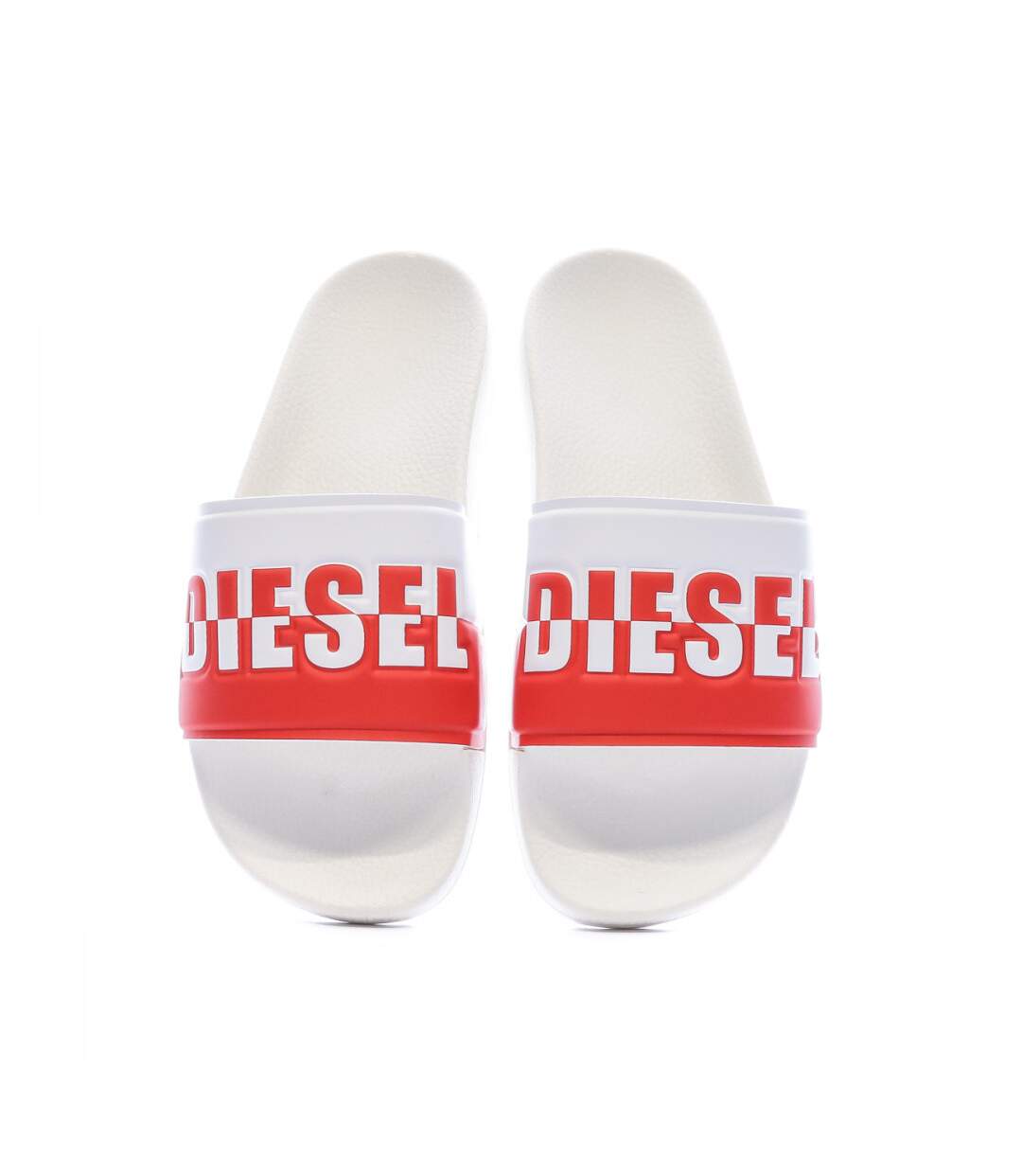 Claquettes Blanches/Rouges Femme Diesel Icon