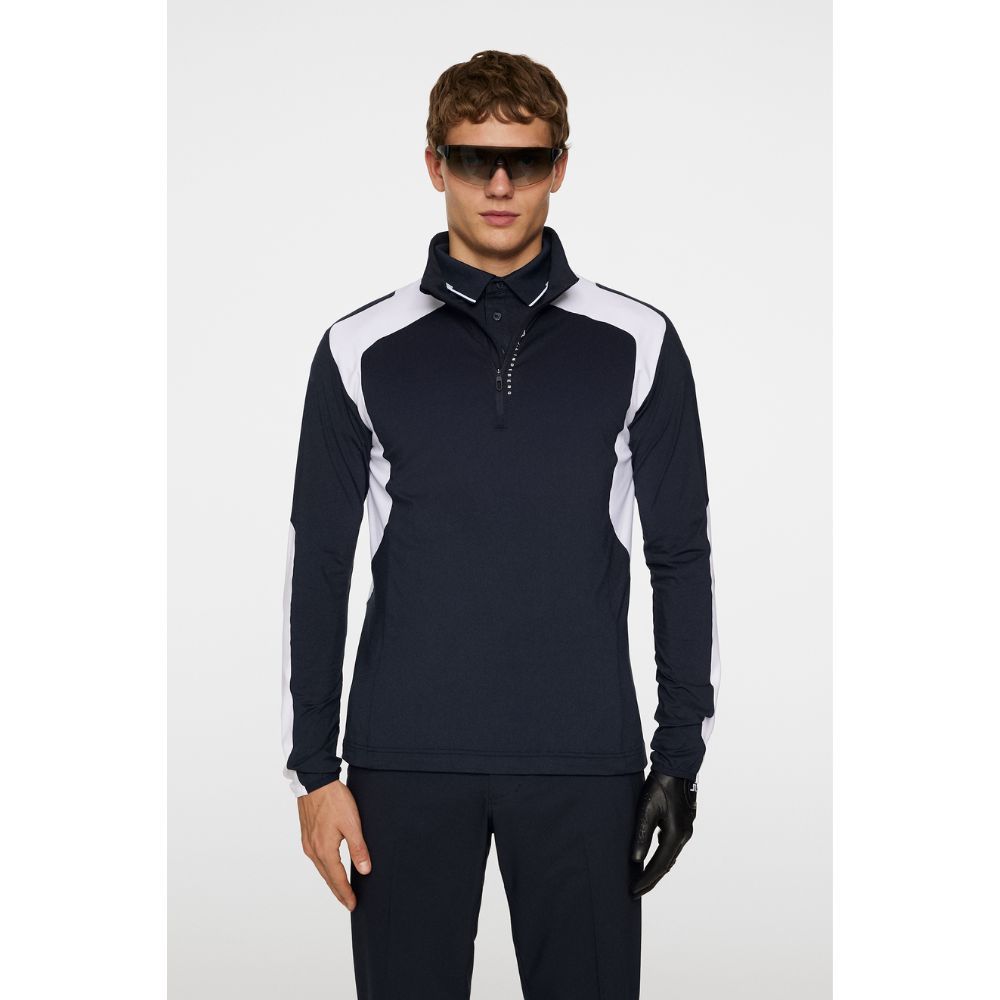 Leander Quarter Zip Midlayer Herre Navy