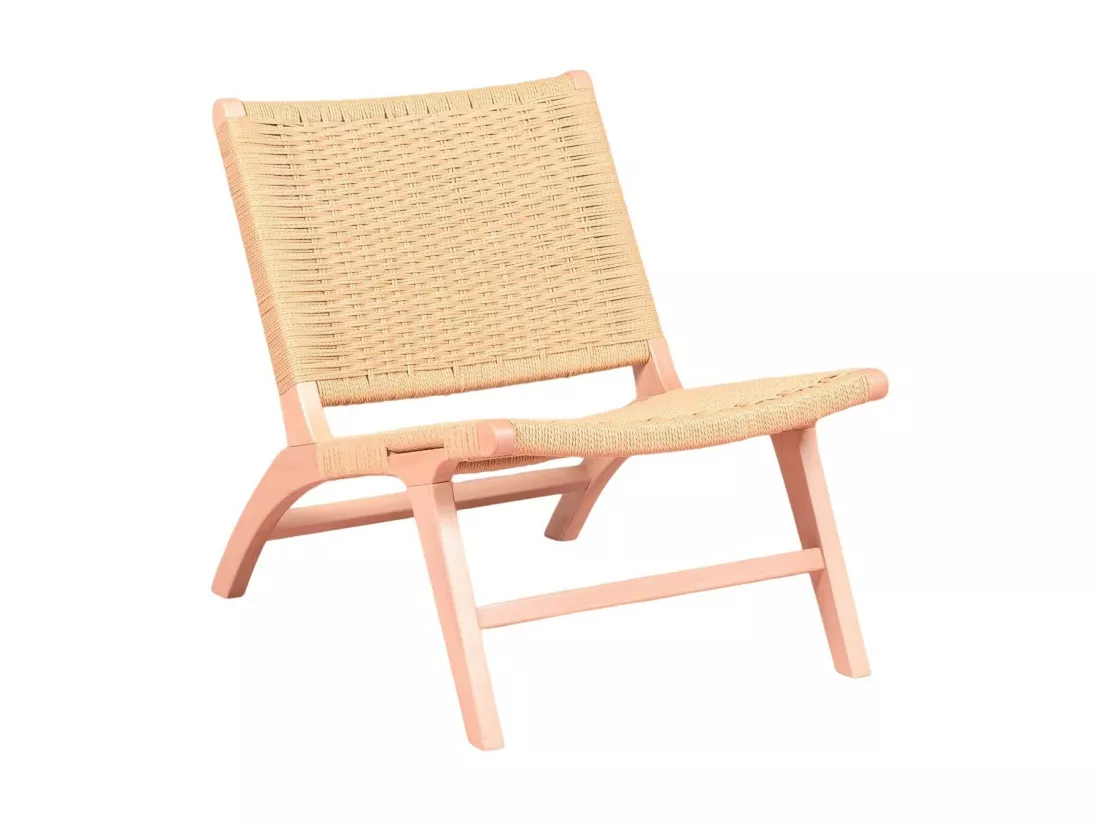 Fauteuil scandinave en bois de hêtre et corde écologique - Liam - Hêtre naturel