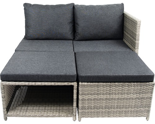 Bellavista Lounge Amalfi balkonset bestaande uit: bank, kruk, tafel, grijs