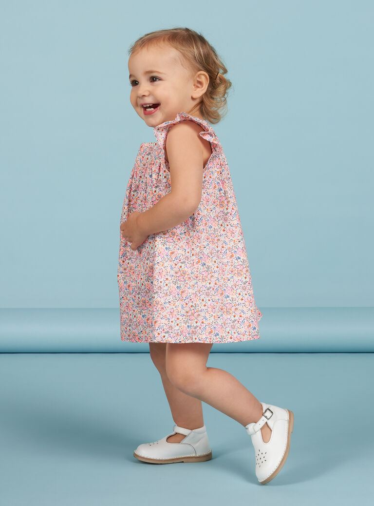 Robe en voile de coton imprimé fleuri bébé fille