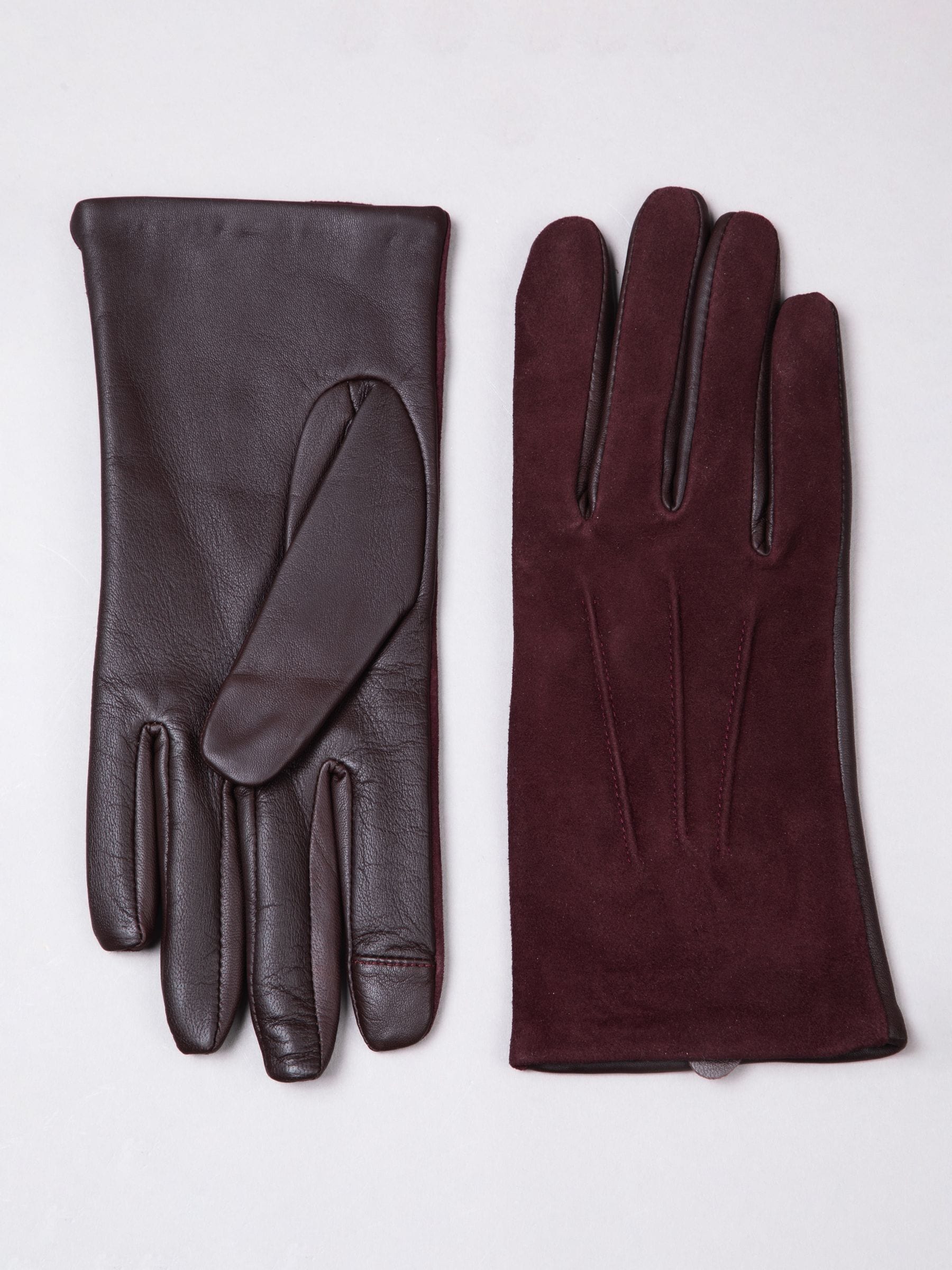 Paarsrood - Lakeland leren suède Hesket handschoenen