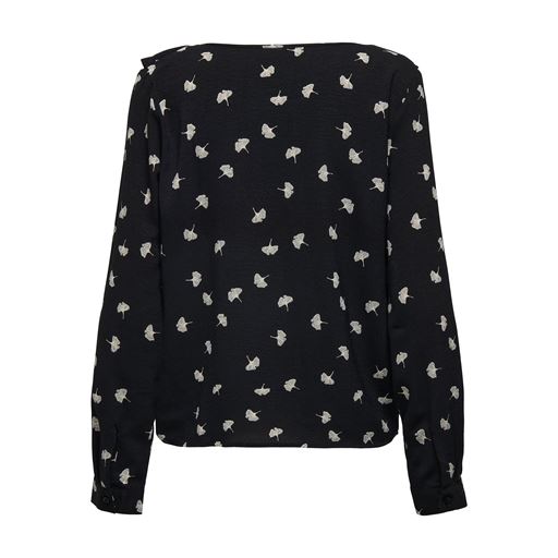 JDY Marika Flounce Bluse, Black, XL