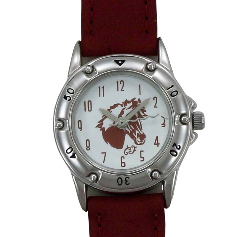 Montre tête de poney rouge