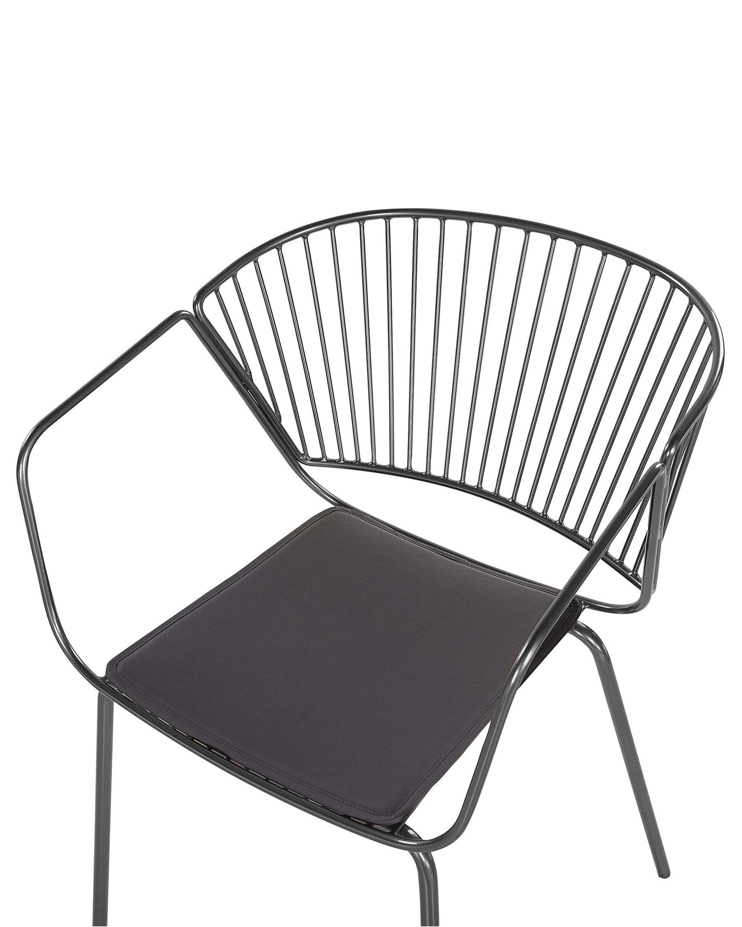 Set van 2 eetkamerstoelen RIGBY Metaal Zwart