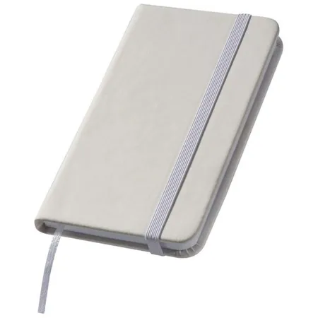 Macma Notizbuch A7+ (127x78mm) im PU Einband, 160 linierte Seiten, weiß