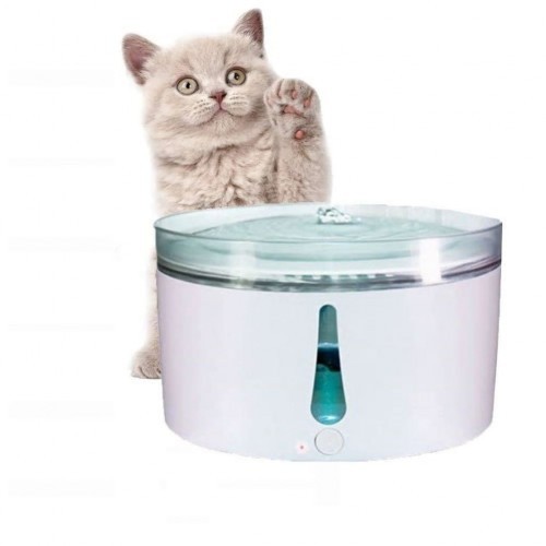 Fonte de água inteligente para animais de estimação, branca