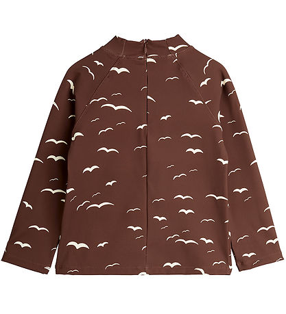 Mini Rodini Badeshirt - UV50+ - Möwe - Braun