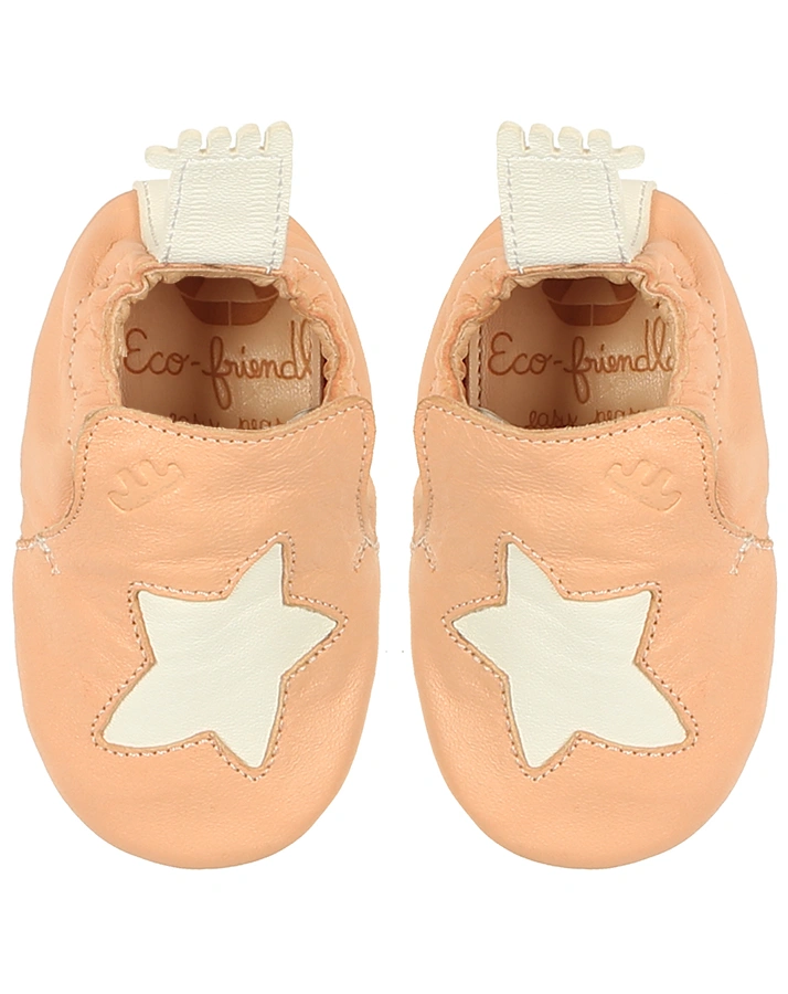 Krabbelschuhe BLUBLU ETOILE in peach