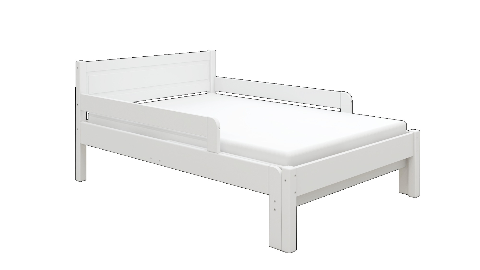 GOODproduct Kinderbett »Hero, Massivholzbett, ausziehbar von 140 bis 200 cm, FSC®« 90cm Breite, 140-200cm Liegefläche,  massive Kiefer, mit Lattenrost, zeitlose Optik,  Rausfallschutz
