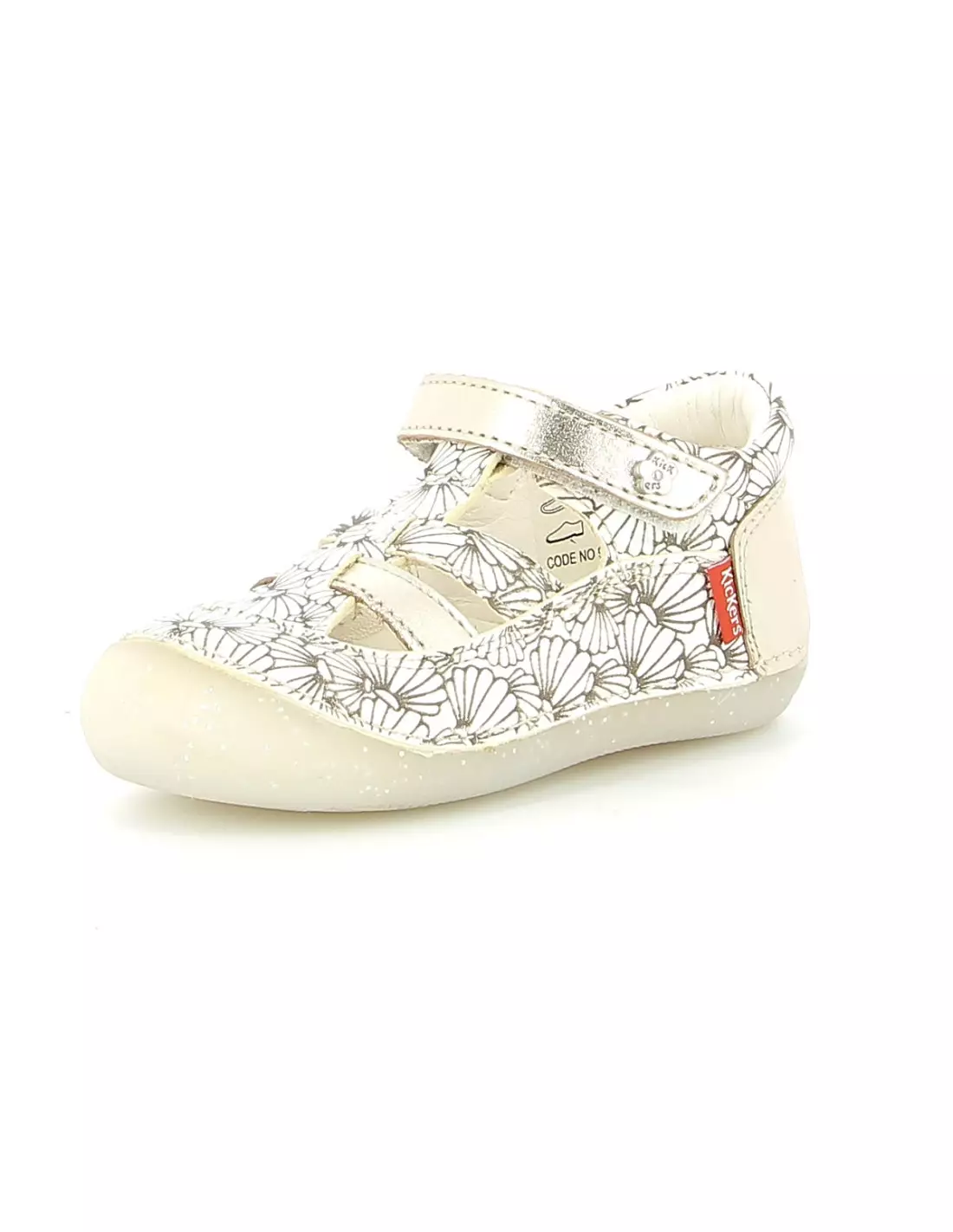 KICKERS SUSHY - Sandales & nu-pieds Blancargentcoquillage
