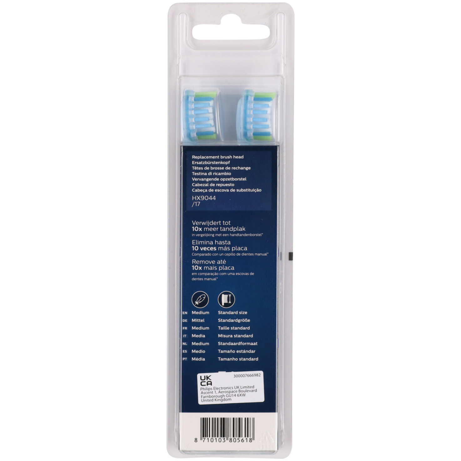 Philips Premium Plaque Defence (C3), 4er Pack, weiss HX9044/17