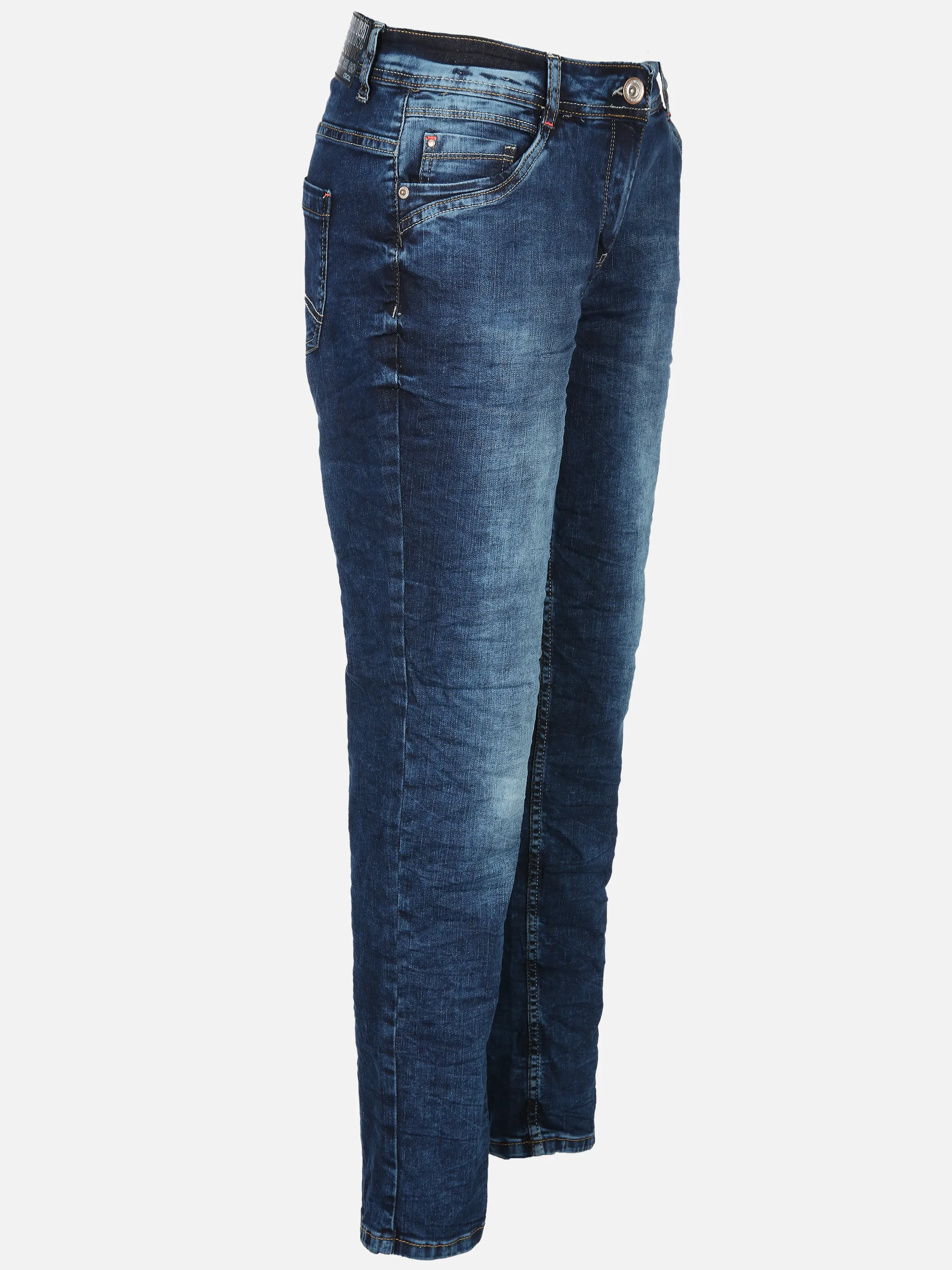 Damen Jeanshose in Crincle Optik