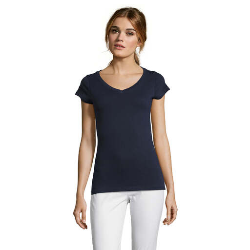 Camiseta com decote em V Suns Moon