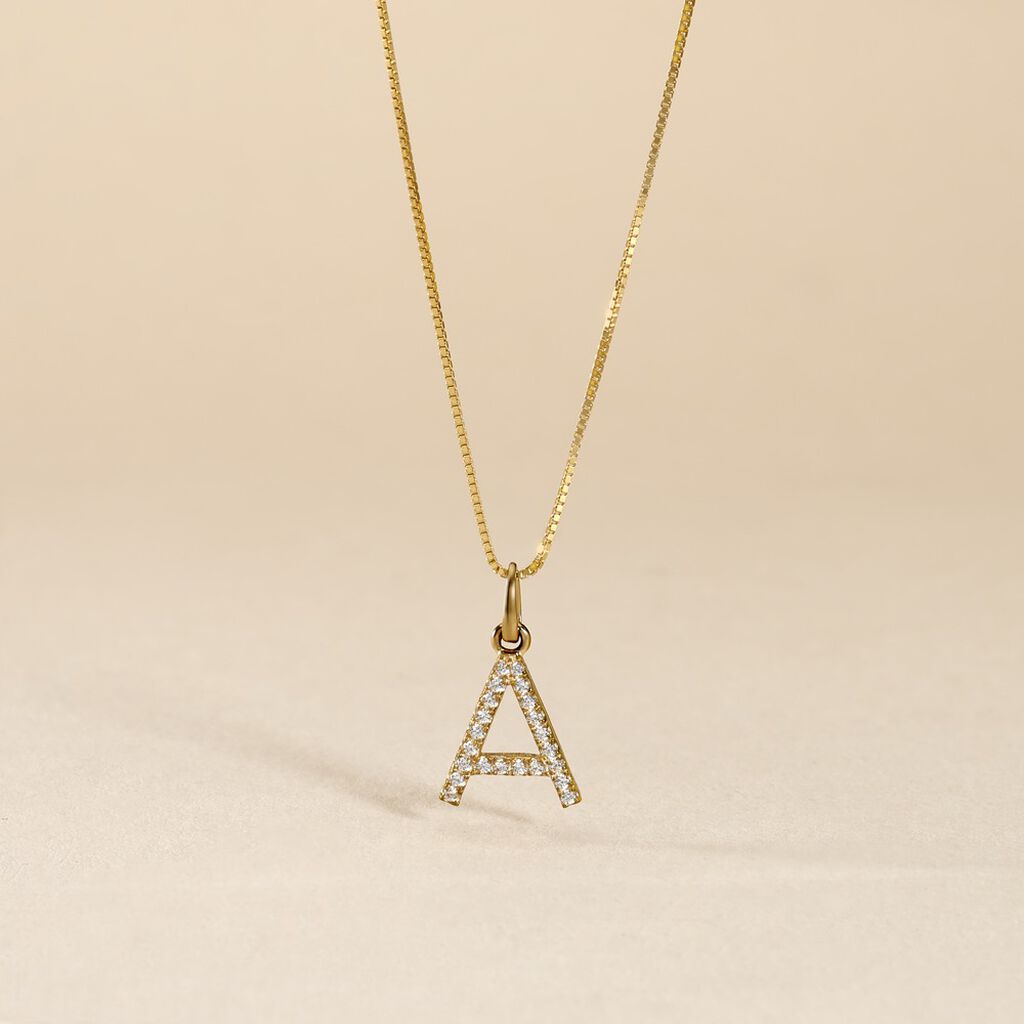 Pendentif Klementine Or Jaune Oxyde De Zirconium