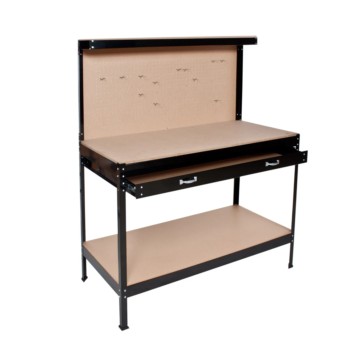 Arbeidsbenk med perforert vegg - 120 x 60 x 156 cm