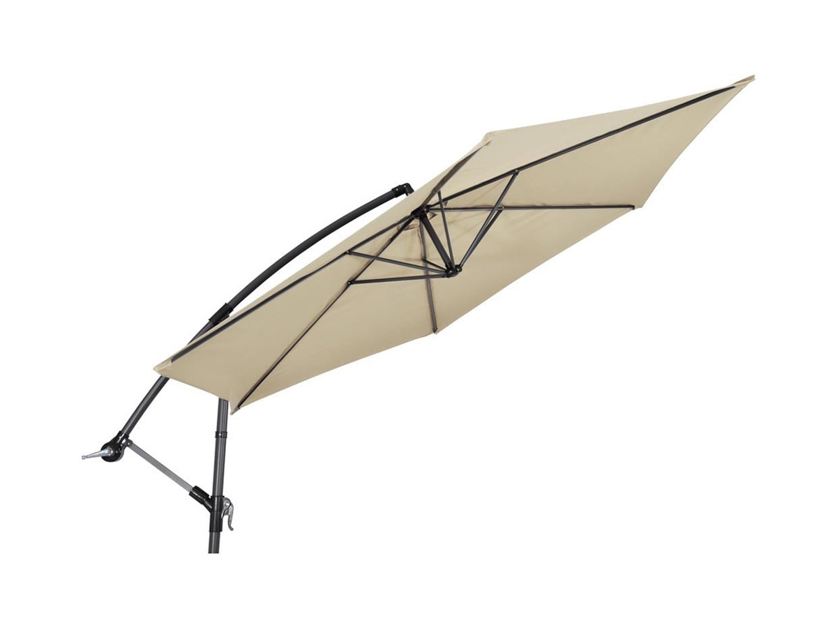 Lesli Living Gemini 300 cm zweefparasol - Ecru
