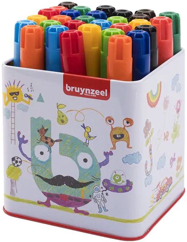 Bruynzeel - Viltstiften - Multikleur - 30 Stuks - Dikke Punt