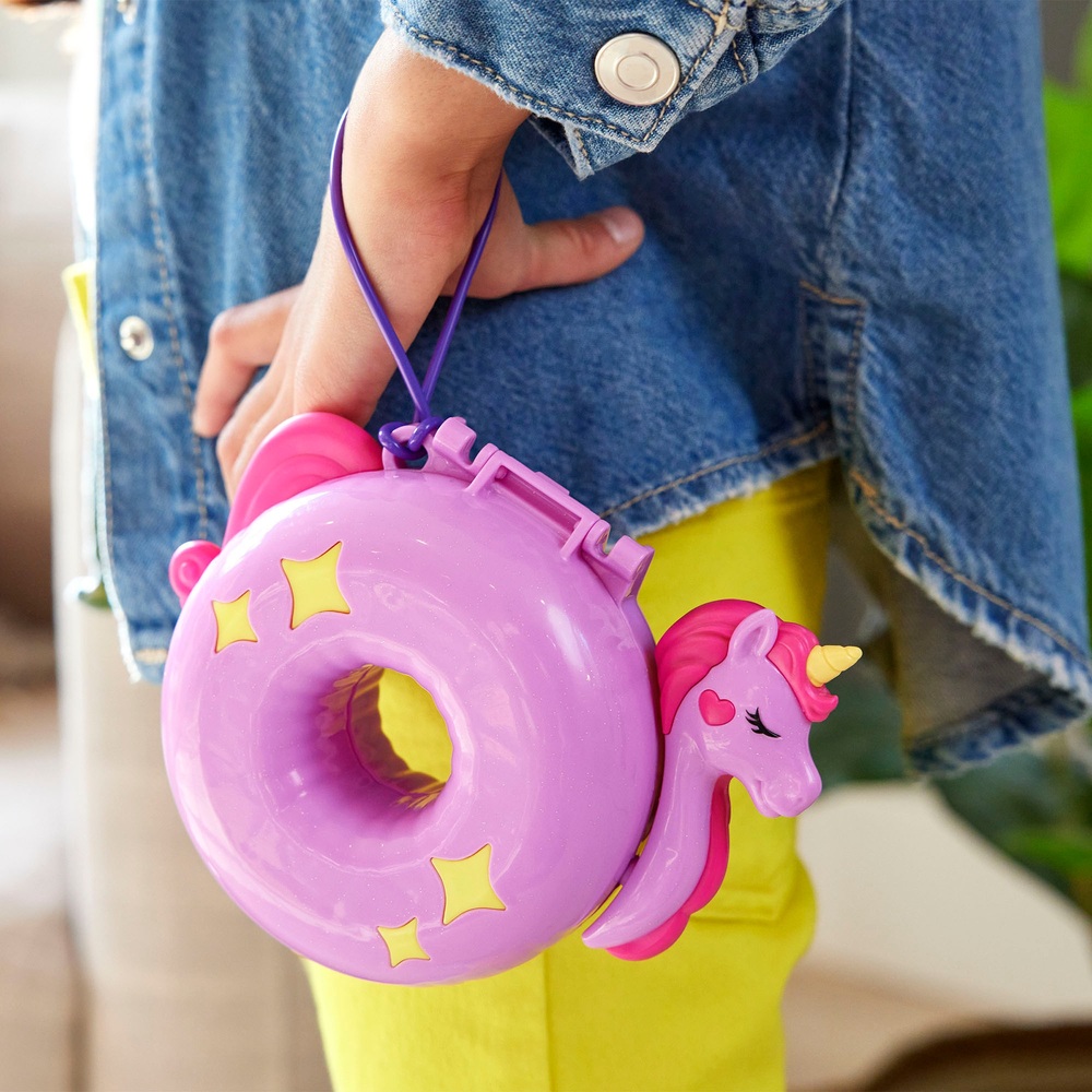Polly Pocket Sparkle Cove Abenteuer Einhorn Schwimmring Kompaktes Spielset