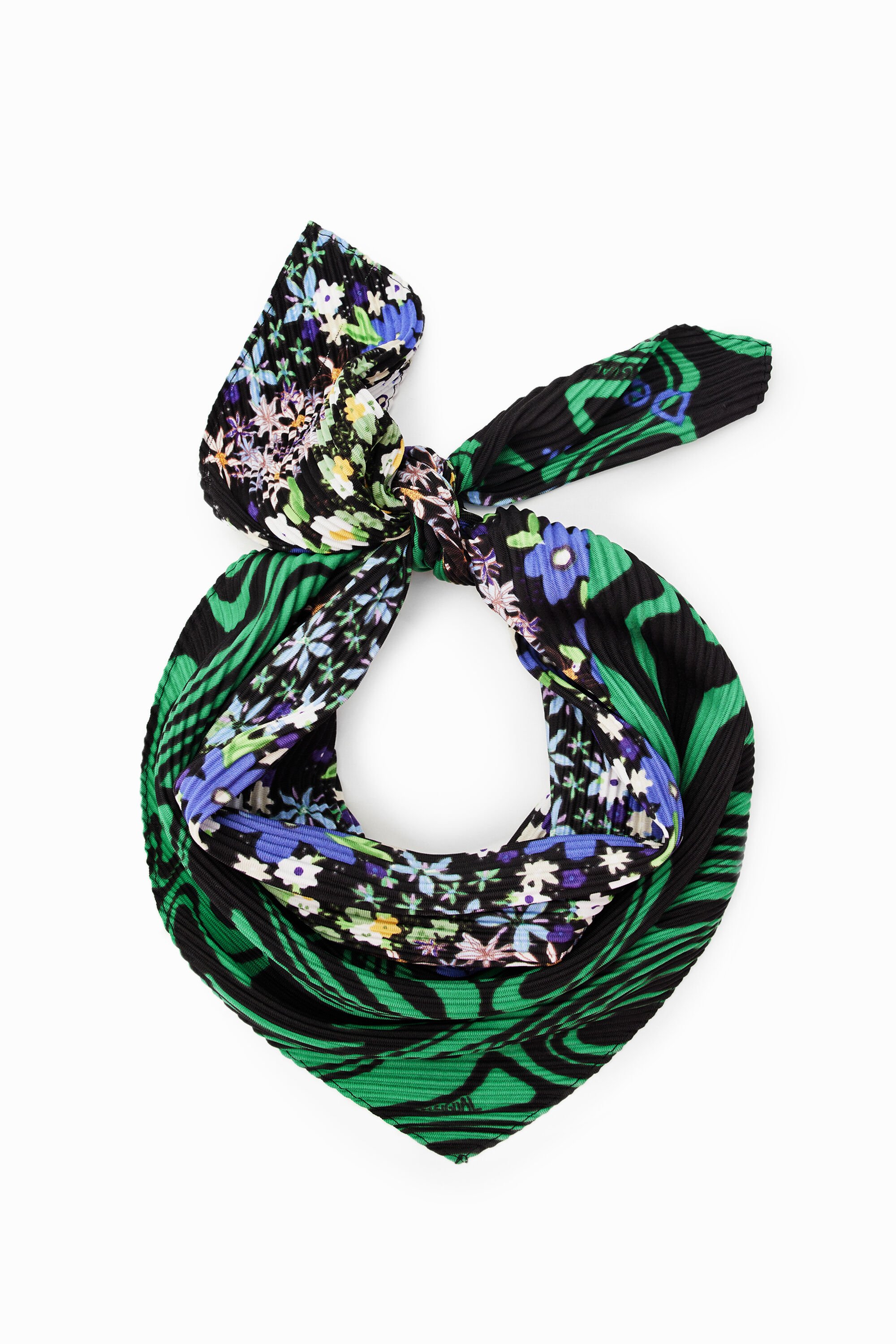 Foulard carré plissé
