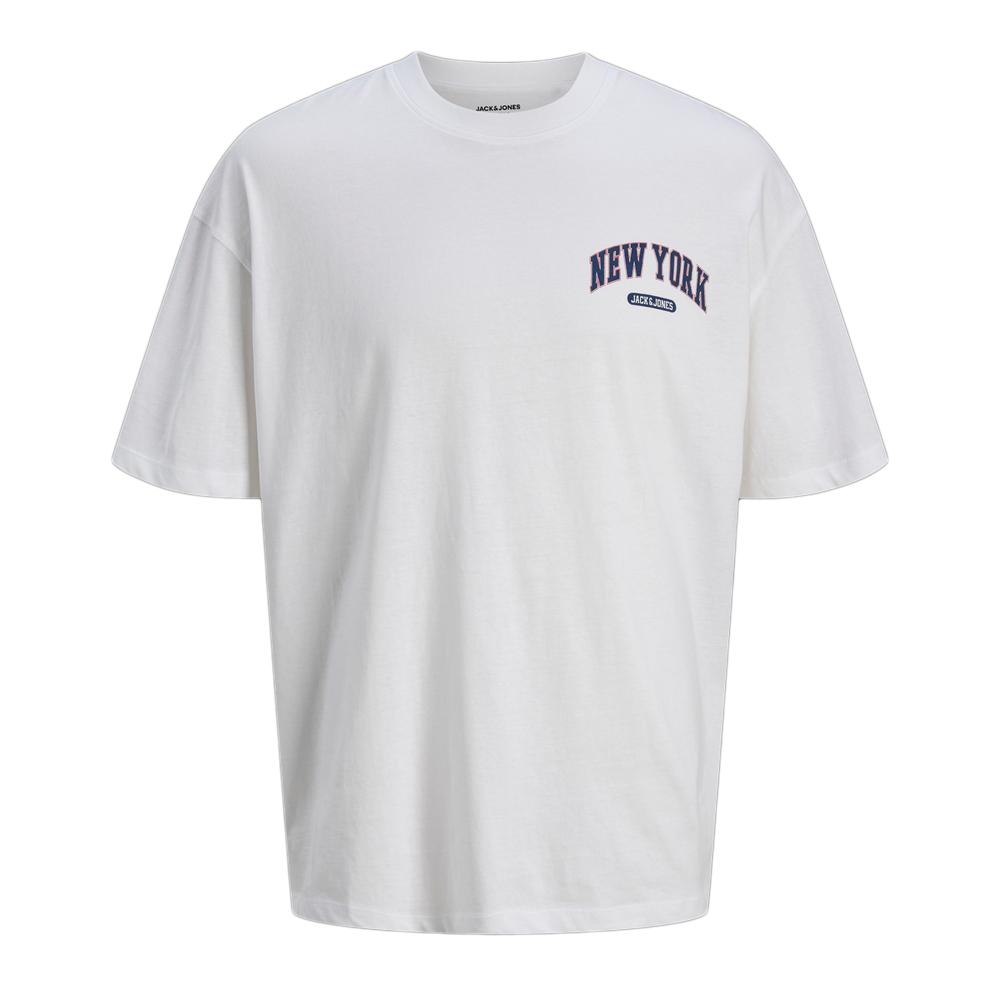Jack & Jones T-shirt Blanc Homme Jack & Jones Bradley Varsity