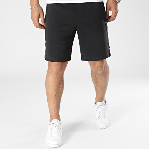 Short Jogging A Bandes 218471 Noir
