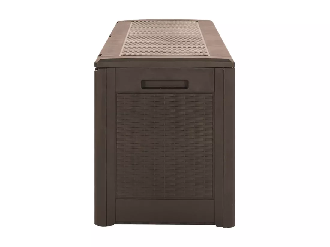 Boîte de stockage de jardin Marron 119x48x60 cm Polypropylène