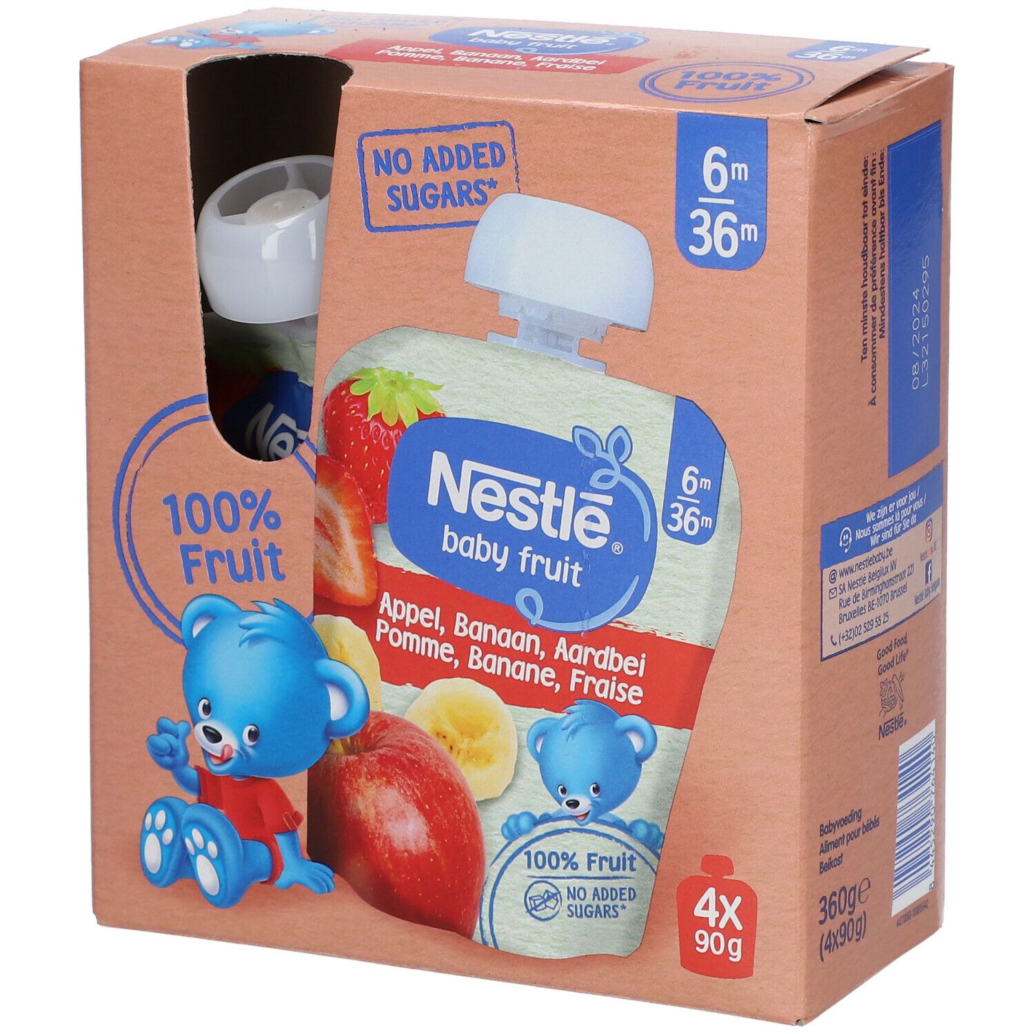 NESTLE Baby Fruit® Trinkflaschen Apfel-Banane-Erdbeere