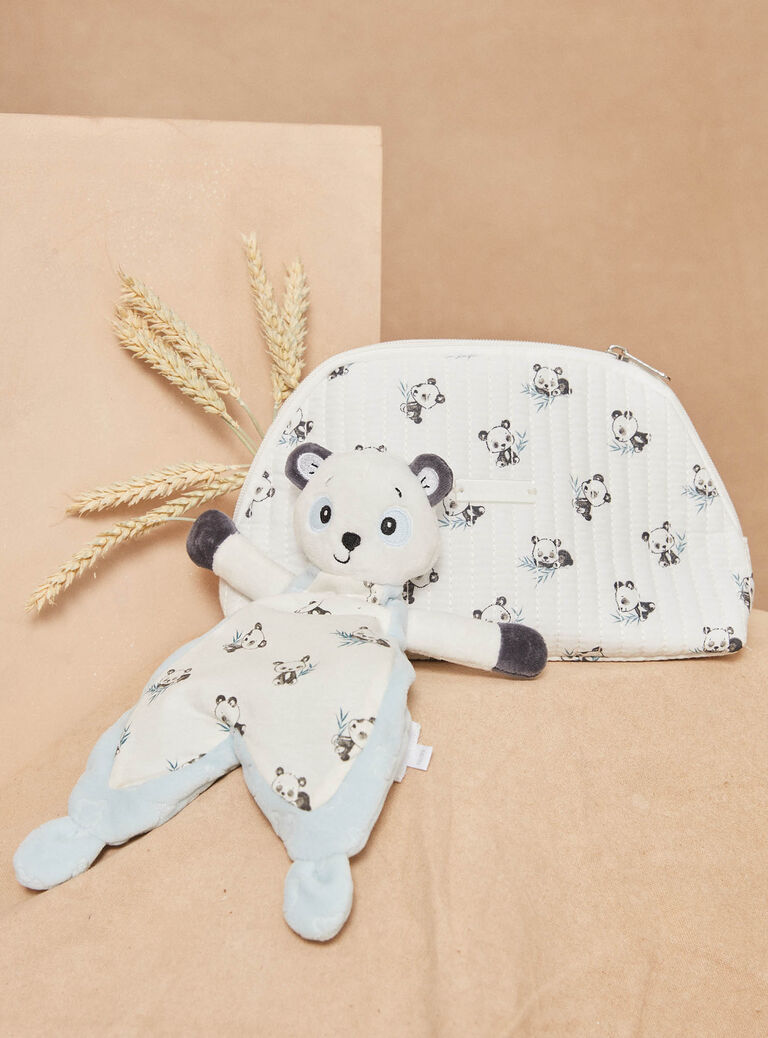 Trousse de naissance écrue en popeline
