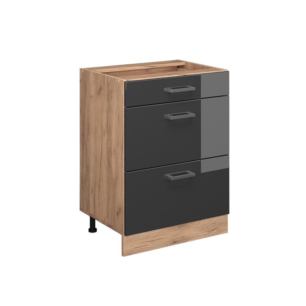 Vicco Schubladenunterschrank Küchenschrank Küchenzeile R-Line 60 cm Eiche Anthrazit Schublade