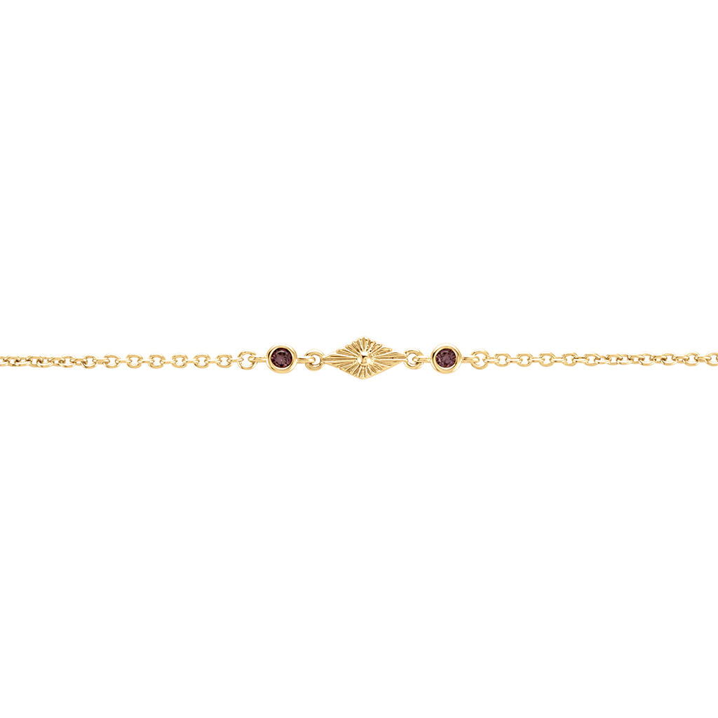 Bracelet Azteque Plaqué Or Jaune Oxyde De Zirconium