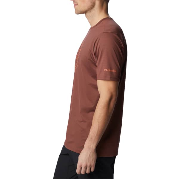 T-shirt randonnée COLUMBIA M ICE LAKE™ SHORT SLEEVE TEE LIGHT RAISIN/BOUNDLESS GRAPHIC