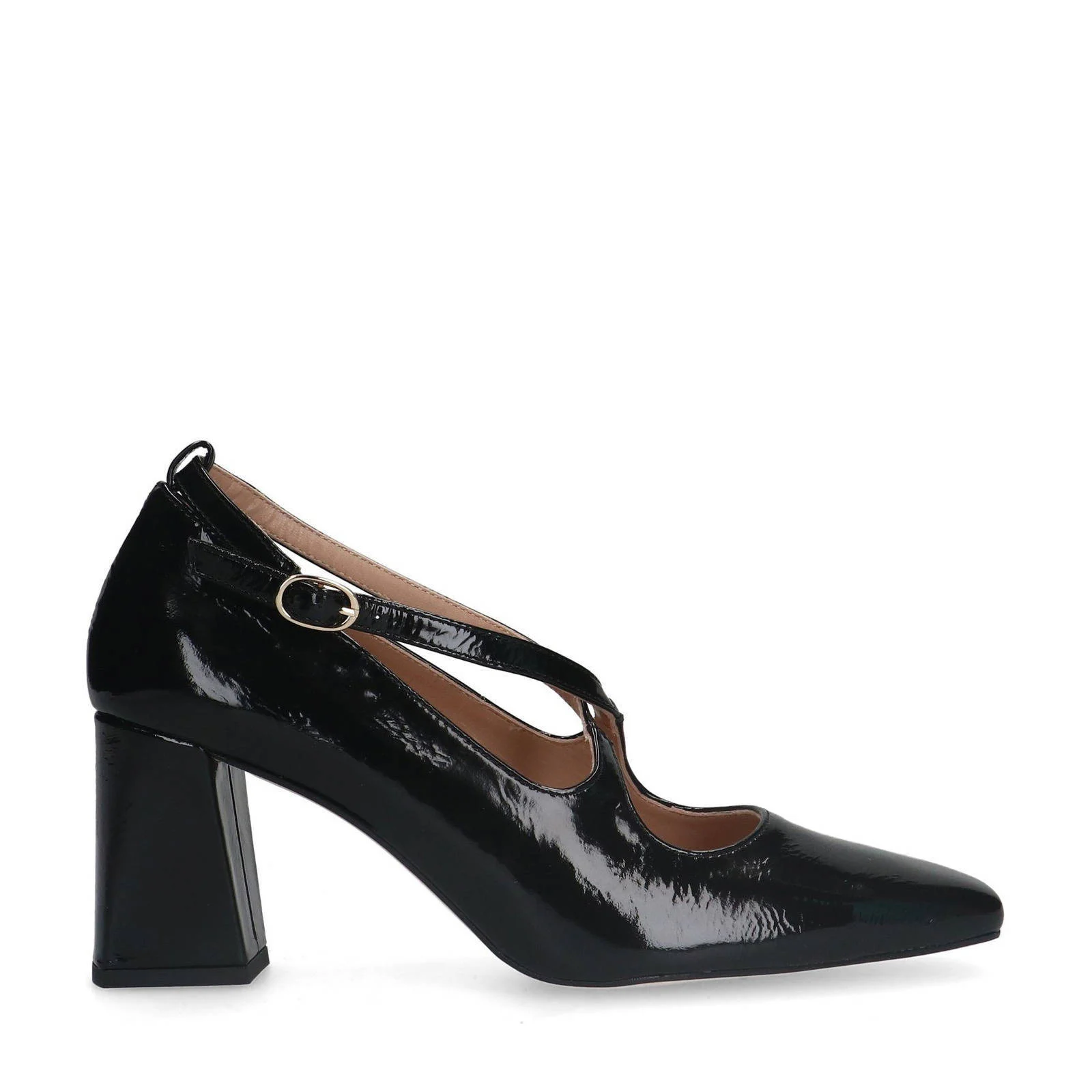 Manfield lakleren pumps zwart
