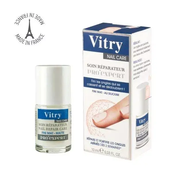 Tratamento reparador de silicone Vitry Nail Care Pro'Expert, acabamento fosco, 10ml